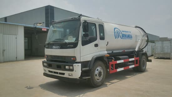 12000liters ISUZU FVR vacuum sewage suction truck for sell